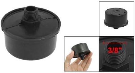 EuisdanAA 3/8 PT Машки Конец Црна Пластика Воздушниот Компресор Филтер Silencer(Silenciador де filtro де compresor де aire