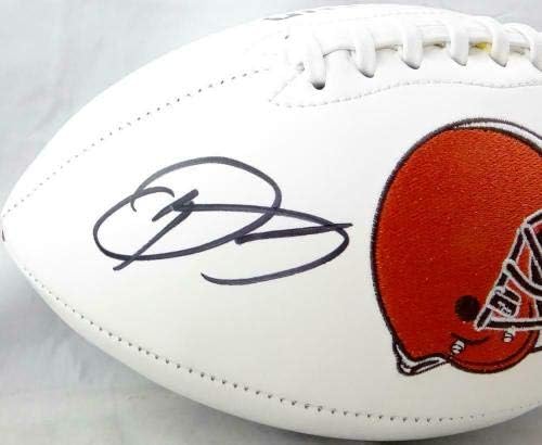 Odell Бекам Autographed Кливленд Browns Логото Фудбал - JSA W Наместам - Autographed Топки