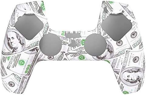 PlayVital Вода Трансфер Печатење 100 Готовина Долар Ткаеше Против Пролизгување Силиконска Маска на Кожата за Playstation