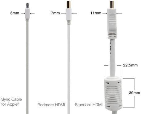 Monoprice Ултра Тенок Серија 6ft 10.2 Gbps Високи Перформанси HDMI® Кабел w/RedMere® Технологија Поддржува Ethernet, 3D,