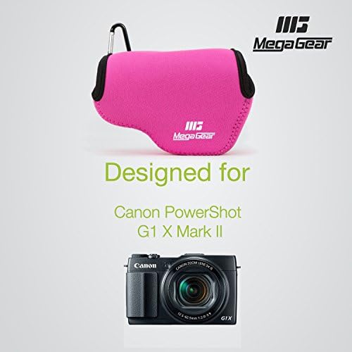 MegaGear Ултра-Светлина Neoprene Камера Случај, Торба - Заштитна Маска за Canon PowerShot G1 X Mark II - со Carabiner за