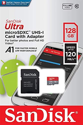 Ултра 128GB MicroSDXC Работи за GoPro Херој MAX Плус Потврдена од страна на SanFlash и SanDisk (A1/C10/U1/8k/120MBs)